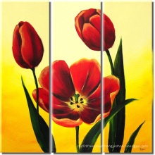 Modern Wall Art Fresh Red Flower Oil Painting